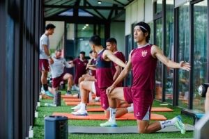 上海海港球员今天下午重新集结,投入到下一阶段的备战当中